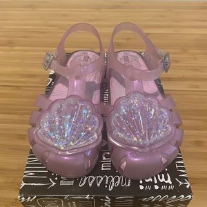 Mini Melissa Girls Aranha II Flat Lavender Pearly